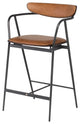 Gianni Desert Leather Counter Stool