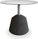 Exeter Side Table With Black Steel Top and Black Concrete Base