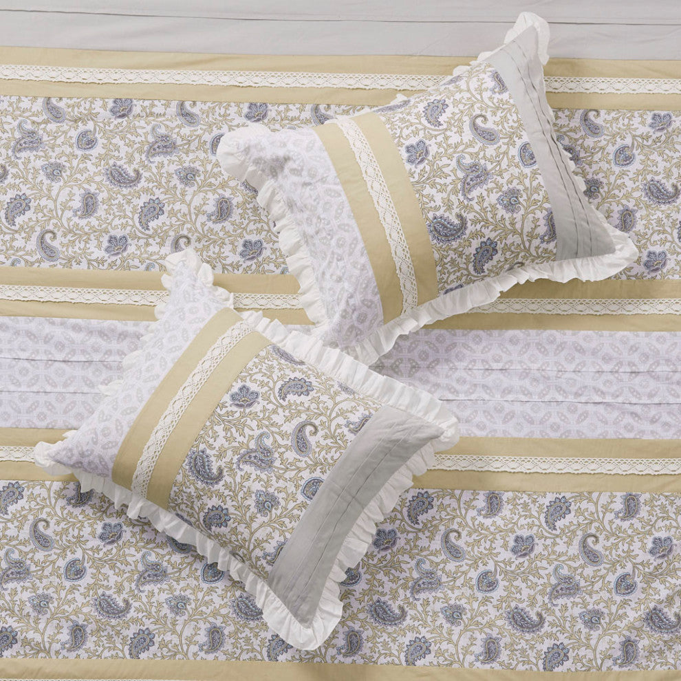 Madison Park Dawn 9 Piece Cotton Percale Comforter Set, Yellow