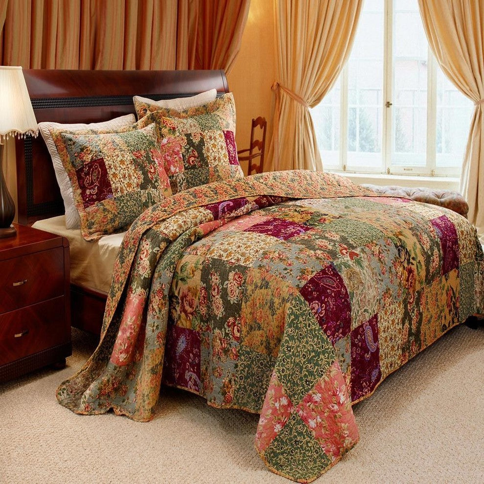 Greenland Home Antique Chic Bedspread Set, 3-Piece Queen