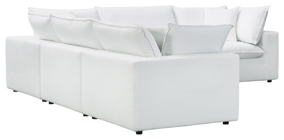 Cali Modular 5-piece L-Sectional, Pearl