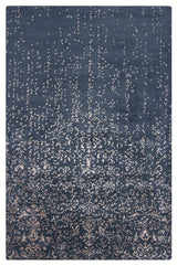 Rupec Contemporary Area Rug, Navy and Beige, 5'x7'6"