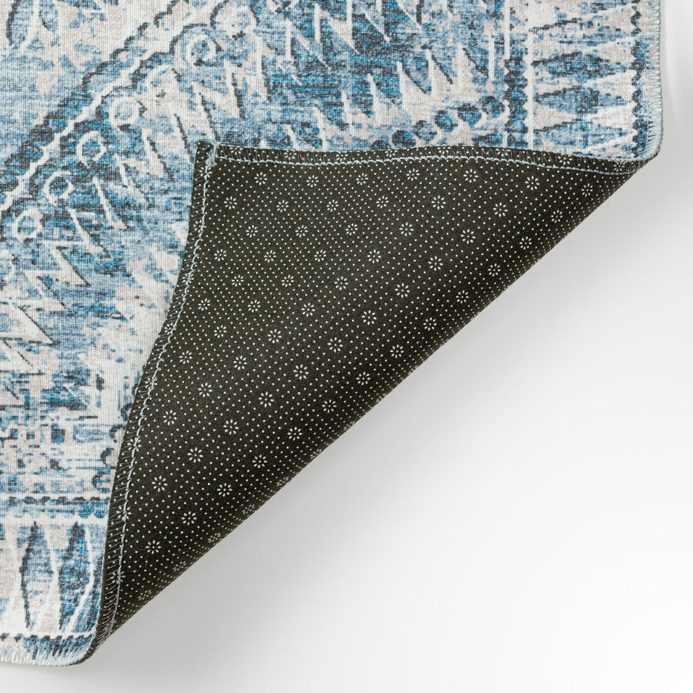 Indoor/Outdoor Sedona SN7 Indigo Machine Washable 2'3" x 7'6" Runner Rug
