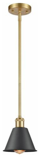 Innovations 516-1S-SG-M8-BK 1-Light Mini Pendant, Satin Gold