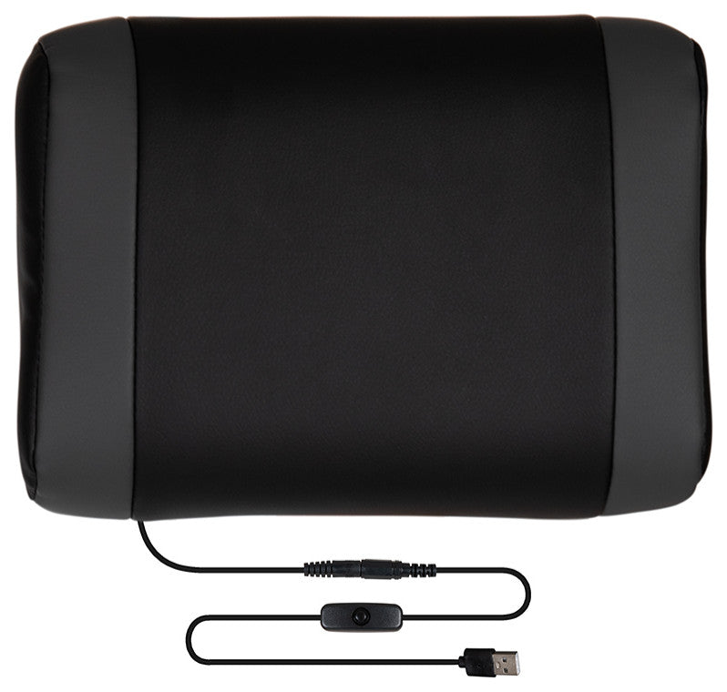 Gaming Desk w/Reclining Back/Arms Gaming Chair with Footrest, Black