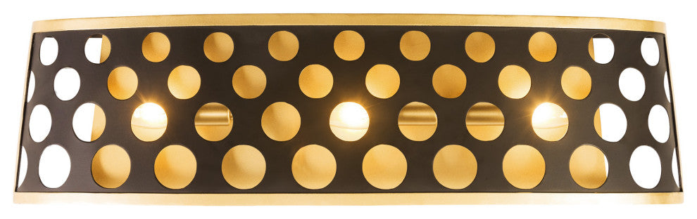 Varaluz-346B03MBFG-Three Light Bath Matte Black/French Gold