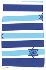 Star Stripes Decorative Holiday Stripe Print Hand Towel, Light Blue