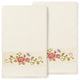 100% Turkish Cotton Rebecca 2-Piece Embellished Bath Towel Set, Cream