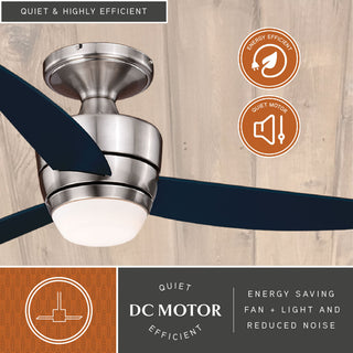 Adrian 44" Ceiling Fan, Satin Nickel