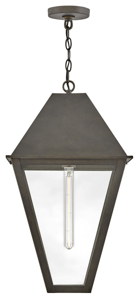 Hinkley Endsley Large Hanging Lantern, Blackened Brass