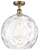 Innovations 516-1C-BB-G1215-14-LED 1 Light Semi-Flush Mount, Brushed Brass