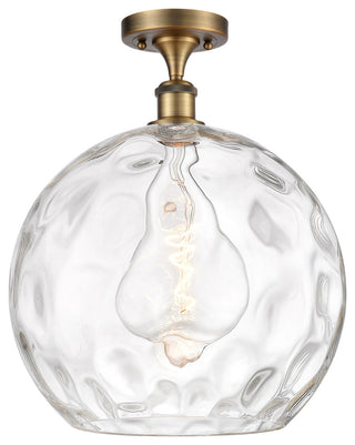 Innovations 516-1C-BB-G1215-14-LED 1 Light Semi-Flush Mount, Brushed Brass