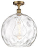 Innovations 516-1C-BB-G1215-14-LED 1 Light Semi-Flush Mount, Brushed Brass
