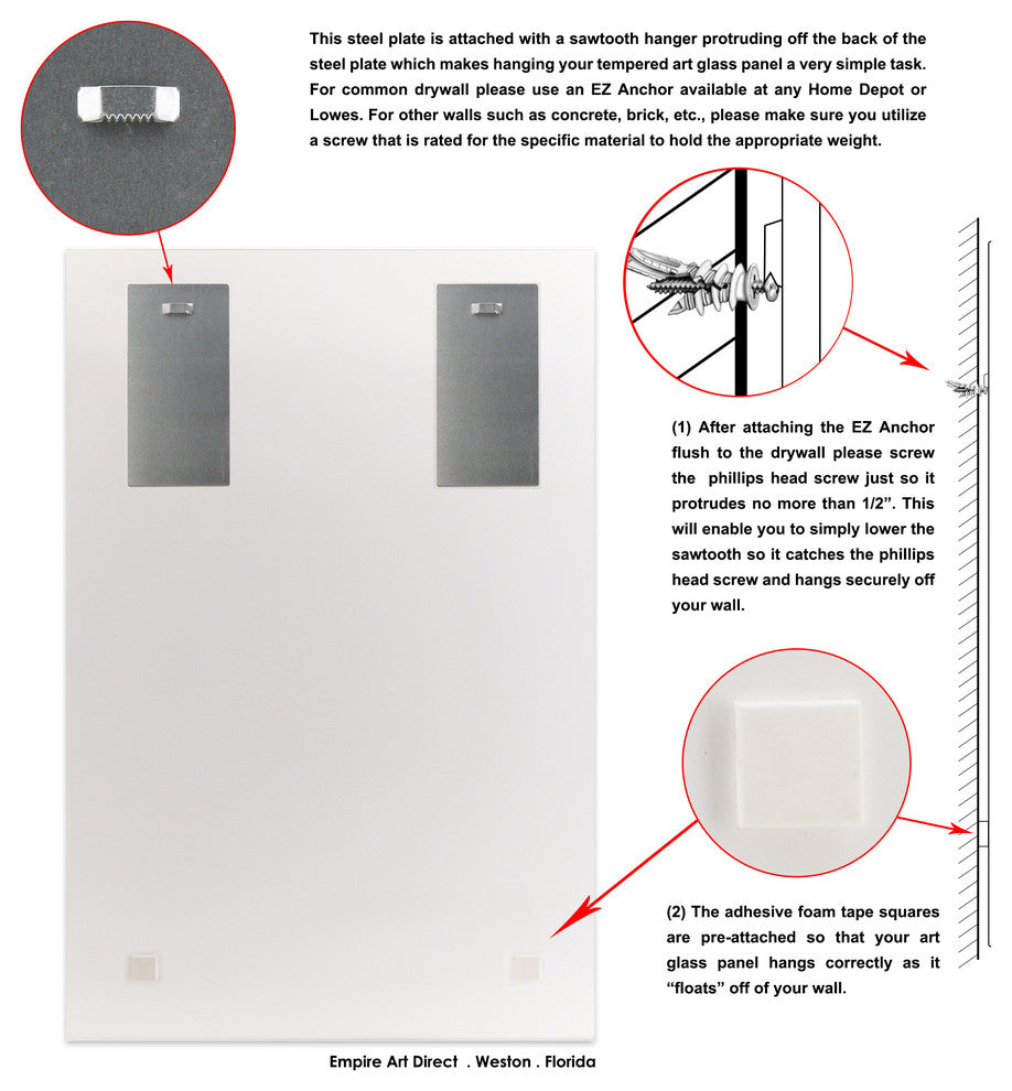 Orange Yellow Parrot Tulip Frameless Free Floating Tempered Art Glass Wall Art