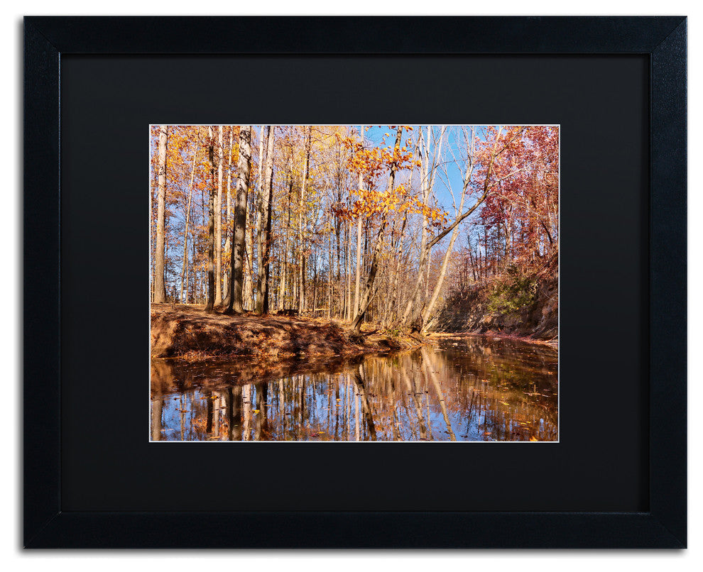 Jason Shaffer ''Beaver Creek 7'' Matted Framed Art, Black Frame, Black Mat, 20x16