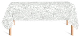 Doodle Flower Pattern Green 58x102 Tablecloth