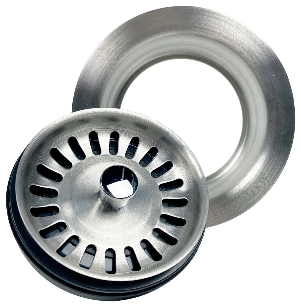 SinkSense Stainless Steel 3.5" Disposal Flange Drain With Stopper