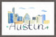"Austin Cityscape" Framed Painting Print, 24"x16"