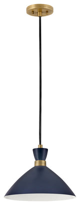 Lark Simon Single Light Convertible Pendant, Matte Navy