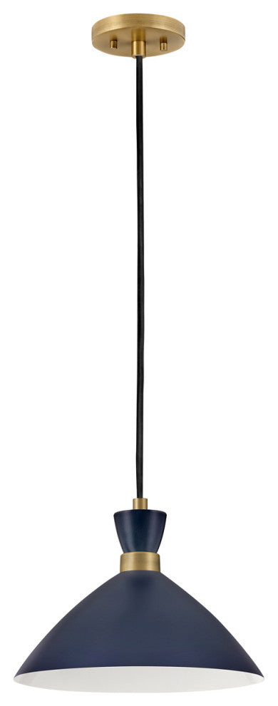 Lark Simon Single Light Convertible Pendant, Matte Navy