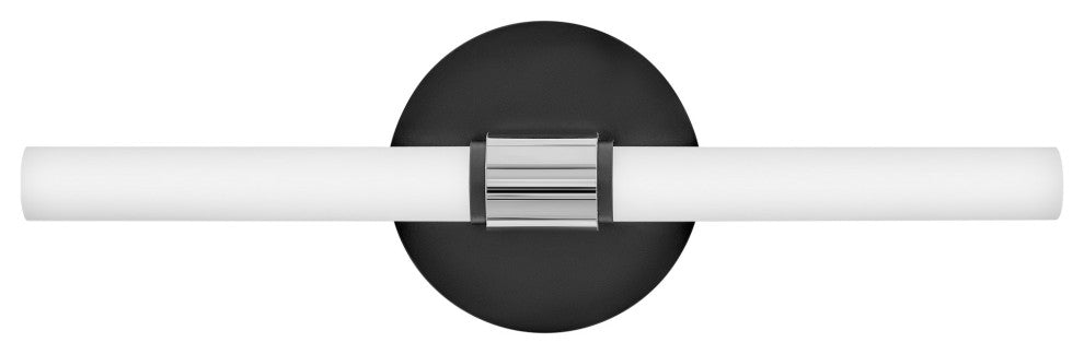 Lark 85600 Kai 17"W LED Bath Bar - Black / Chrome