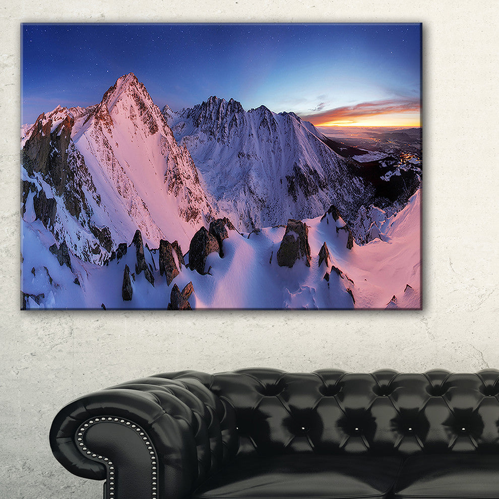 "Slovakia Tatras Winter Mountains" Landscape Wall Art, 32"x16"