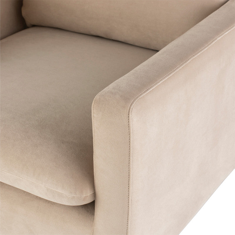 Anders Nude Fabric Single Seat Sofa, HGSC571
