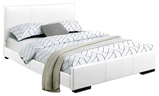 White Platform Queen Bed