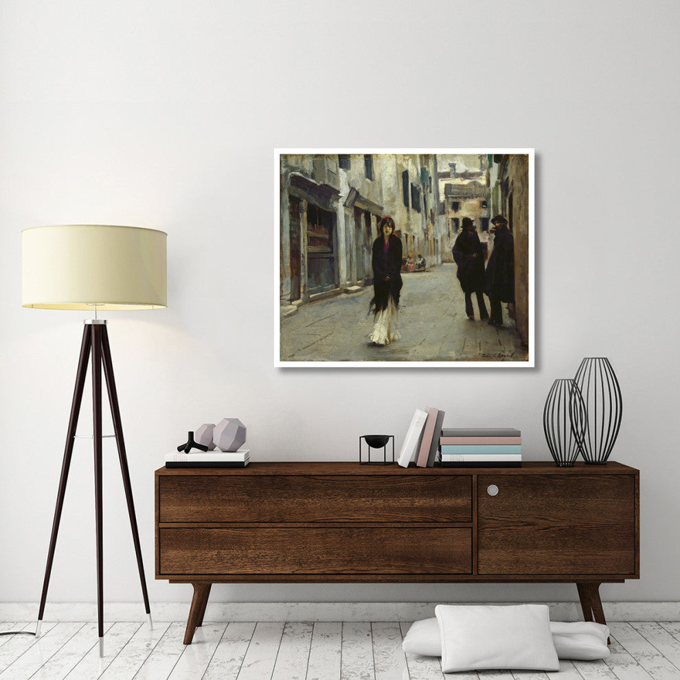 "Street in Venice, 1882" Digital Paper Print by John Singer Sargent, 46"x39"