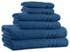 100% Cotton 6-Piece Bath Towel Set - 650 GSM - Made in India, Navy
