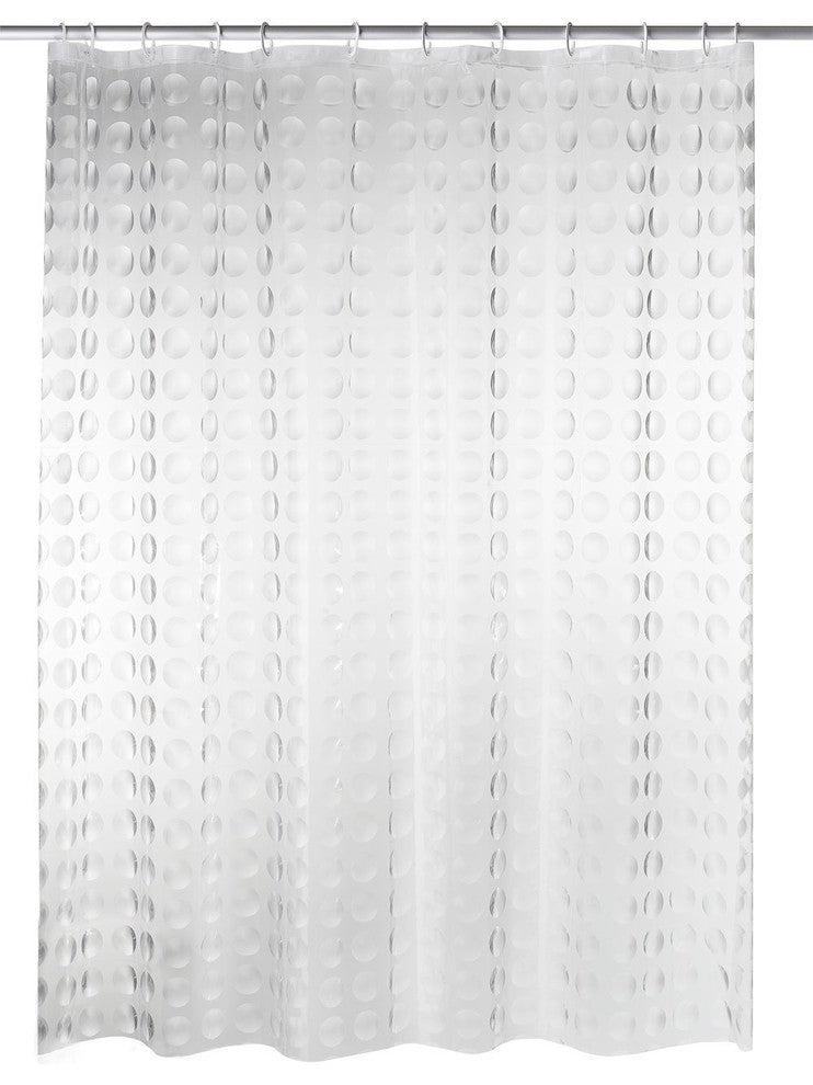 Clear PVC-Free Shower Curtain, Loupe