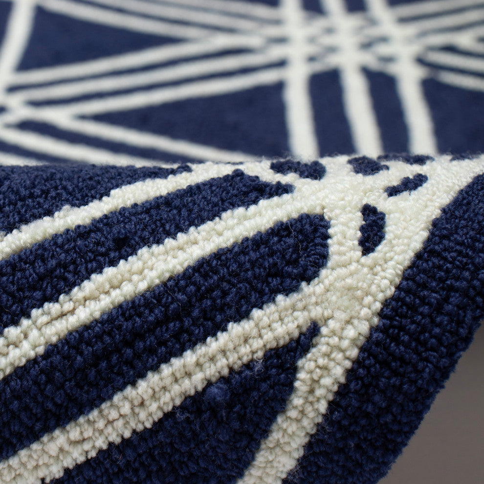 Capri Hex Indoor/Outdoor Rug Navy 2'x8'