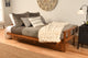 Caleb Frame Futon With Barbados Finish, Storage Drawers, Oregon Trail Java