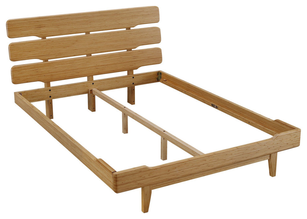 Currant Platform Bed, Caramelized, Queen