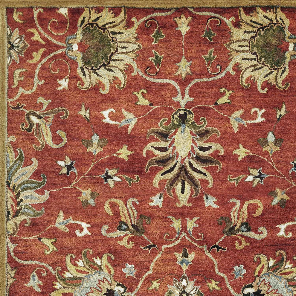 HomeRoots 5' Round Polyester Blue or Sage Area Rug