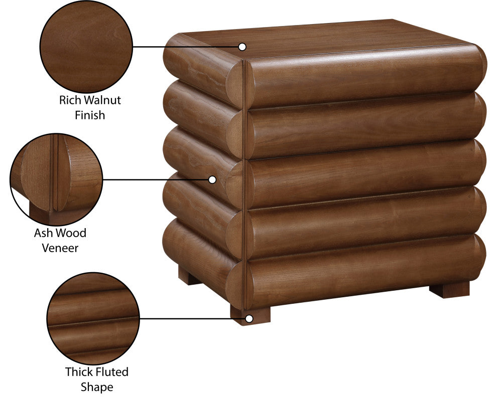 Maverick Night Stand / Side Table, Walnut