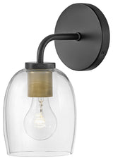 Lark 85010 Percy 1 Light 7"W Bathroom Sconce - Black
