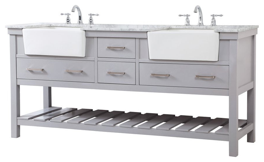 Home Living 22" Farmhouse Grey-Light Bathroom Vanity