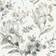 Iris Peel and Stick Wallpaper, Gray