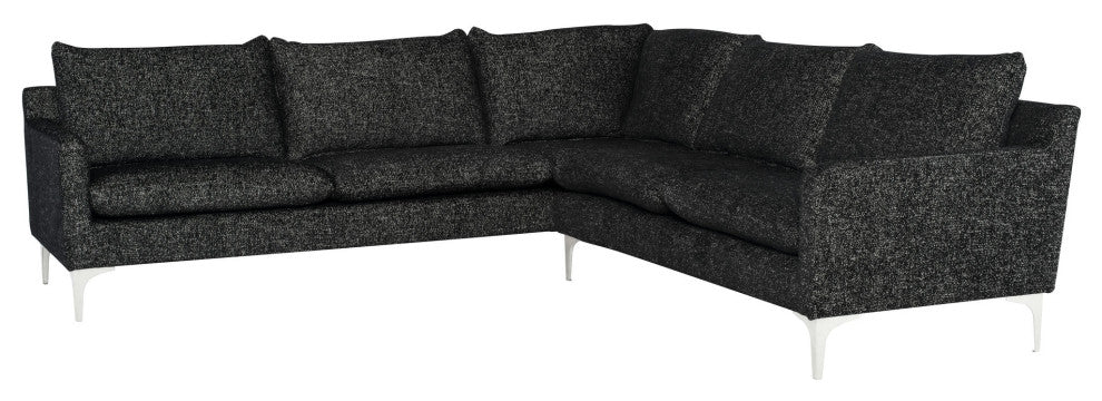 Anders Salt & Pepper Fabric Sectional Sofa, HGSC848