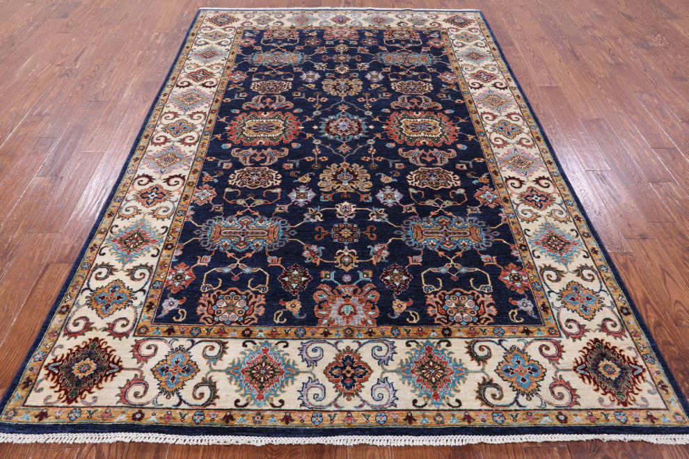 Hand Knotted Persian Tabriz Wool Rug 6' 10" X 9' 8" Q9998