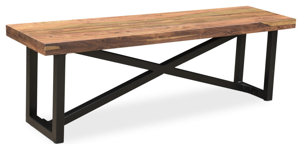 Raven Sheesham Wood Dining Bench 60"