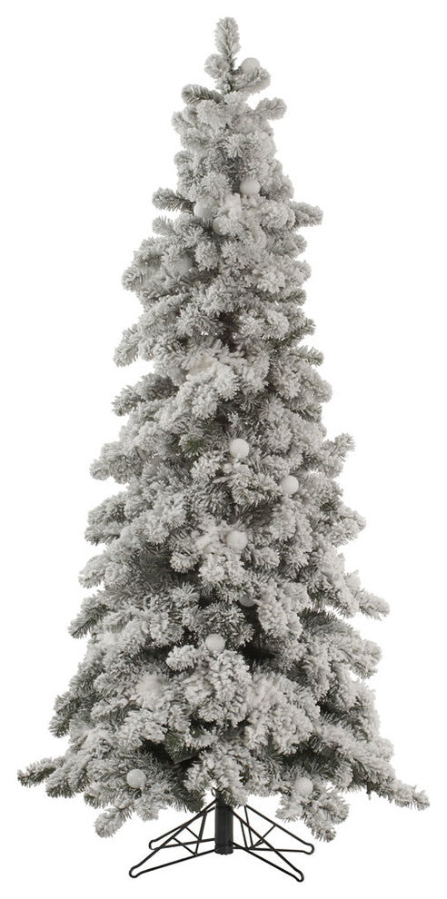 Vickerman Medium Flocked Kodiak Spruce Tree, 9', Unlit