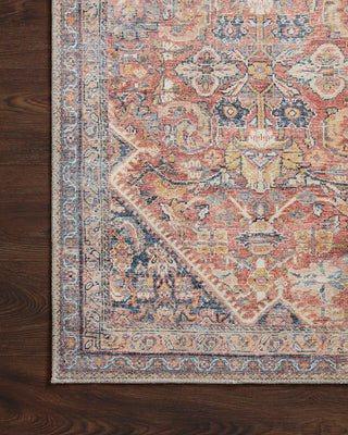 Loloi II Adrian Rust/Denim Area Rug, 3'6"x5'6"