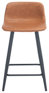 Safavieh Asena Counter Stool, Cigar/Black