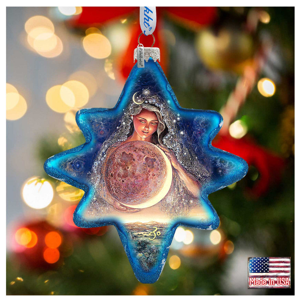Moon Goddess Glass Ornament