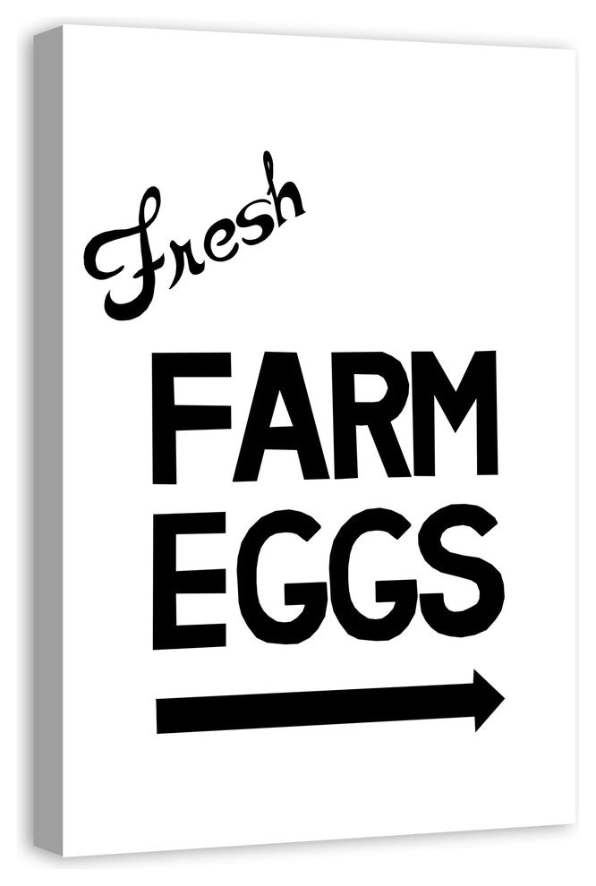 Fresh Farm Eggs 24x36 Canvas Wall Art