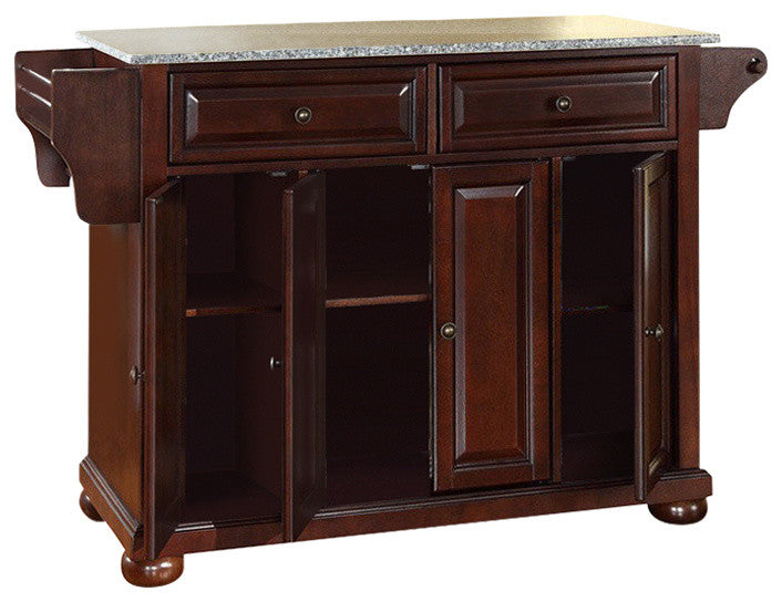 Crosley Furniture Alexandria MDF Wood Kitchen Island in Mahogany