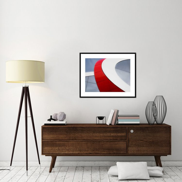 "Red Bow" Framed Digital Print by Luc Vangindertael, 38x30"