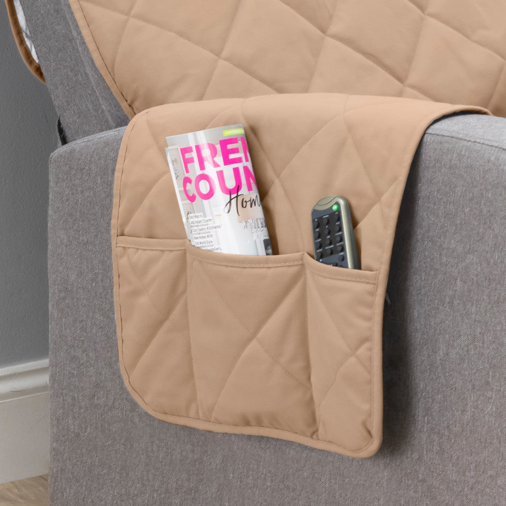 Recliner Chair Furniture Cover, Tan, Regular